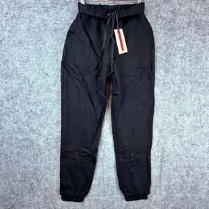 Atoir Sports Club The Goalkeeper Track Pants Womens 2 Black Rolled Hem Joggers